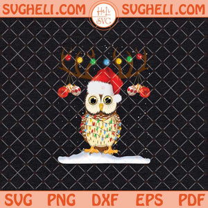 Owls Christmas Tree Lights Svg Christmas Light With Owl Svg Png Dxf Eps Files