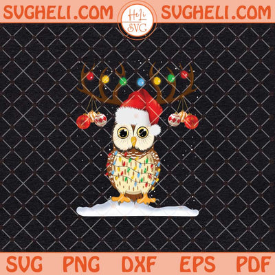 Owls Christmas Tree Lights Svg Christmas Light With Owl Svg Png Dxf Eps Files