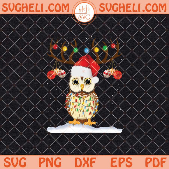 Owls Christmas Tree Lights Svg Christmas Light With Owl Svg Png Dxf Eps Files