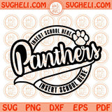 Panthers Svg Football Panther Paw Svg Panthers Football Template Svg Png Dxf Eps Files