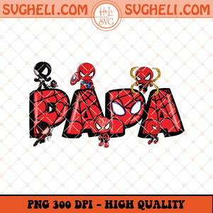 Papa Spiderman Png Father's Day Png Dad Spiderman Png Sublimation Files