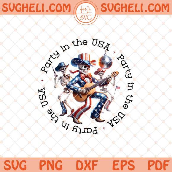 Party in The Usa Svg 4th of July Svg Fourth Of July Svg Png Dxf Eps Files