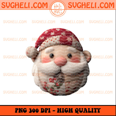 Patchwork Santa Claus Png Vintage Christmas Patchwork Png