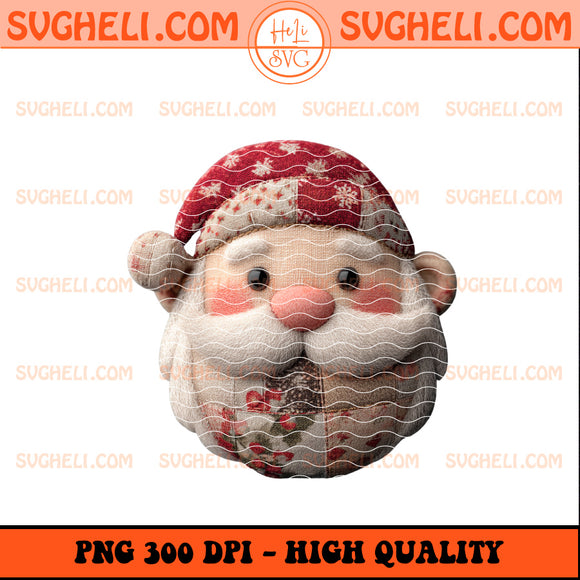 Patchwork Santa Claus Png Vintage Christmas Patchwork Png