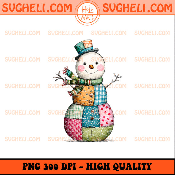 Patchwork Snowman Png Merry Christmas Patchwork Png