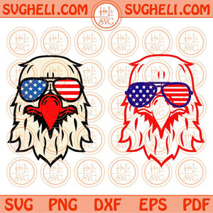 Patriotic Eagle With Sunglasses Svg American 4th of July Eagle Svg Png Dxf Eps Files