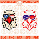 Patriotic Eagle With Sunglasses Svg American 4th of July Eagle Svg Png Dxf Eps Files