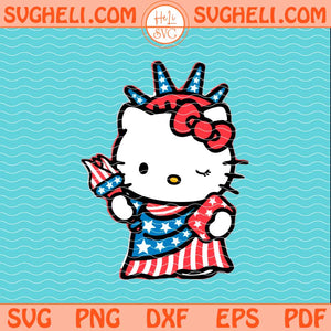 Patriotic Hello Kitty Svg American Hello Kitty Svg Sanrio Svg Png Dxf Eps Files