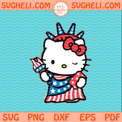 Patriotic Hello Kitty Svg American Hello Kitty Svg Sanrio Svg Png Dxf Eps Files
