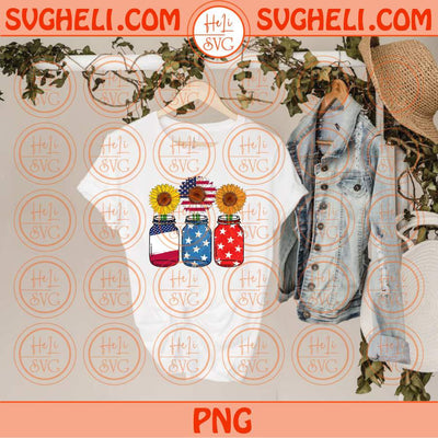 Patriotic Sunflowers Png 4th of July Sunflowers Png USA Sunflower Png Design Eps Files
