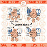 Personalized Best Dad Ever Svg Customized Fist Bump Dad & Kid custom Svg Png Dxf Eps Files