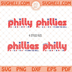Philadelphia Baseball Ring The Bell With Stars Svg Phils Svg Png Dxf Eps Files