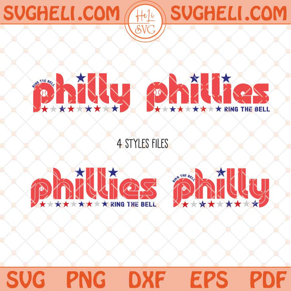 Philadelphia Baseball Ring The Bell With Stars Svg Phils Svg Png Dxf Eps Files