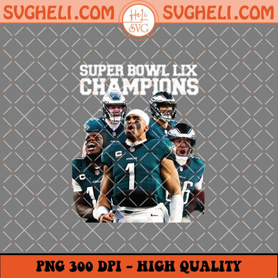 Philadelphia Eagles MVP Super Bowl Champions LIX Png Sublimation Files