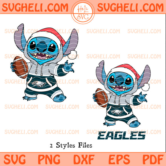 Philadelphia Eagles Stitch Football Christmas Svg
