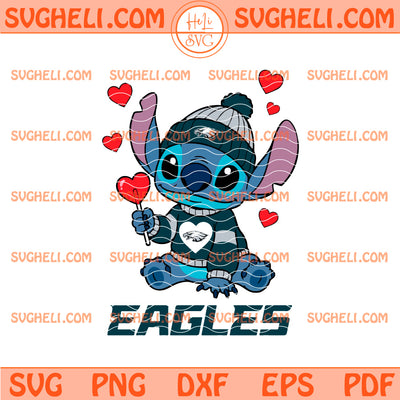 Philadelphia Eagles Stitch Valentine Football Svg Eagles Svg