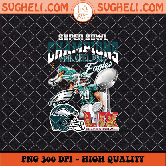 Philadelphia Eagles Super Bowl LIX Football Victory Png Sublimation Files