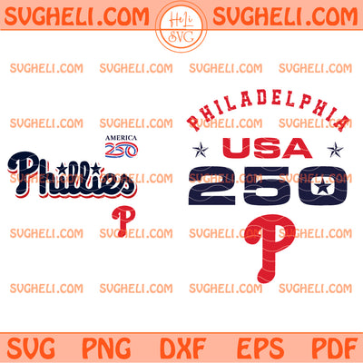 Philadelphia Phillies America 250th Anniversary Svg
