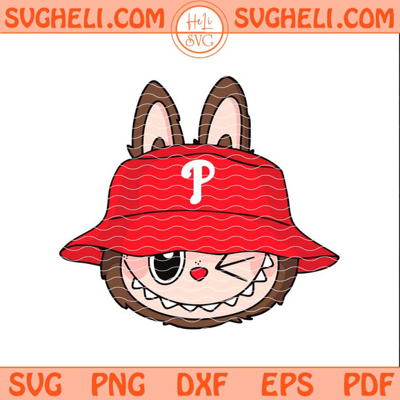 Philadelphia Phillies Labubu Svg Labubu Phillies MLB Svg Png Dxf Eps Files