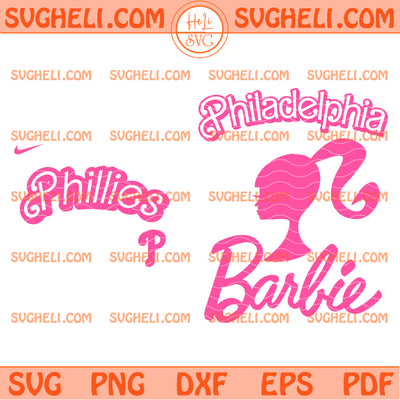Philadelphia Phillies MLB Barbie Night Game Baseball Svg