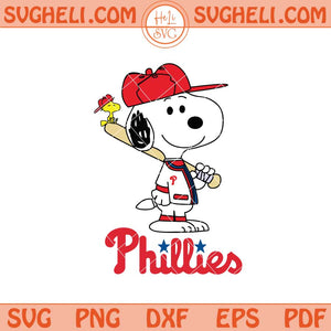 Philadelphia Phillies Snoopy Baseball Svg Phillies MLB Svg Png Dxf Eps