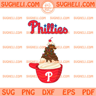 Philadelphia Phillies Sundae Helmet Svg Phillies Sundae Svg