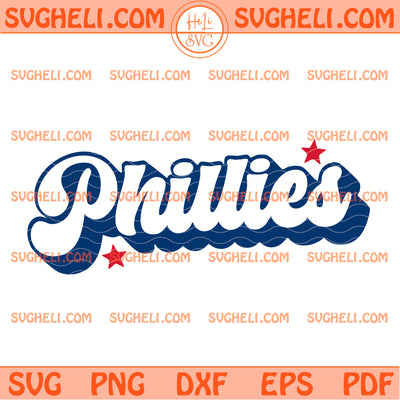 Phillies Mascot Wavy Stacked Svg Philadelphia Phillies Svg