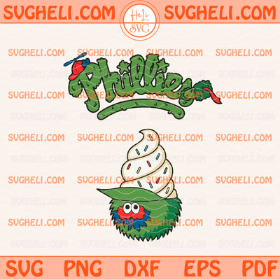 Phillies Phanatic Mascot Ice Cream Helmet Svg Phillies Svg