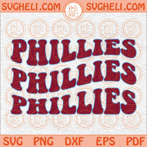 Philly Wavy Text Svg Phillies Svg Philadelphia Svg Baseball Svg Png Dxf Eps