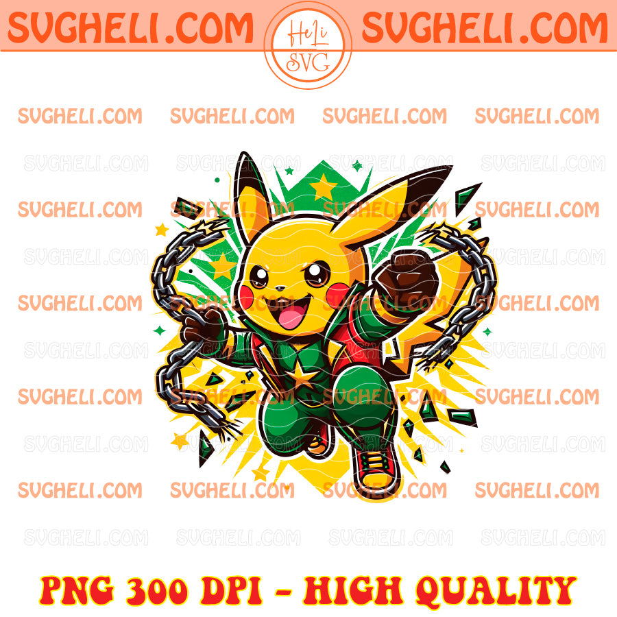 Pikachu Black African American Png Pikachu Juneteenth Png
