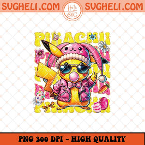 Pikachu Easter With Sunglasses Png Pikachu Bunny Png Sublimation Files