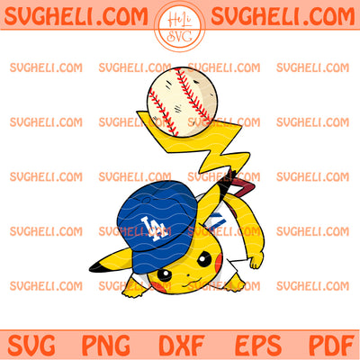 Pikachu Los Angeles Dodgers Baseball Svg Pikachu Dodgers Svg
