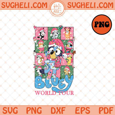 Pink Bluey Dog Christmas Png Bluey Christmas Png Bluey Png Sublimation Files