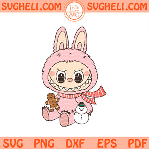Pink Bunny Labubu Christmas Svg Labubu Christmas Svg