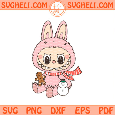 Pink Bunny Labubu Christmas Svg Labubu Christmas Svg
