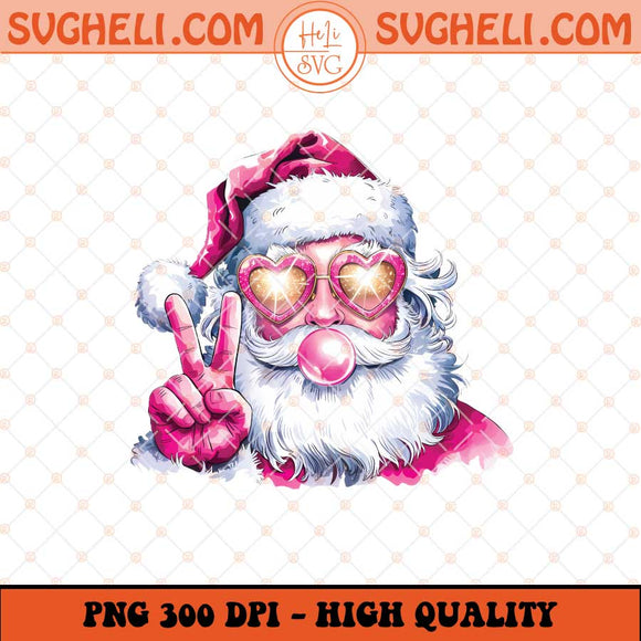 Pink Christmas Santa Png Retro Xmas Santa Png Santa Png Sublimation Files