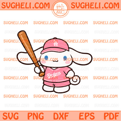 Pink Cinnamorol LA Dodgers Svg Cinnamorol Dodgers Svg