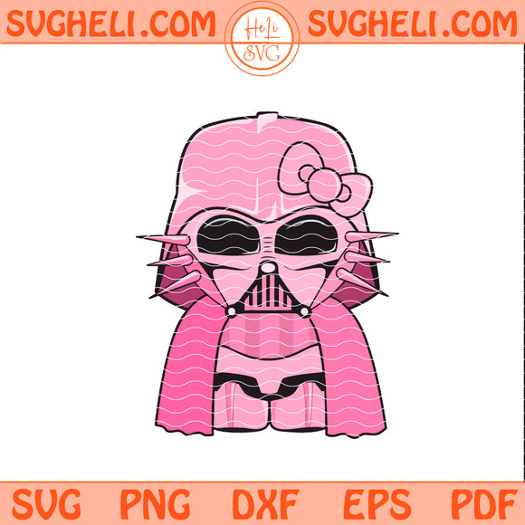 Pink Darth Vader Hello Kitty Svg Kitty Cat Star Wars Svg