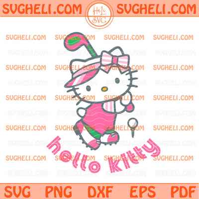 Pink Hello Kitty Golf Svg Cute Hello Kitty Golf Club Svg