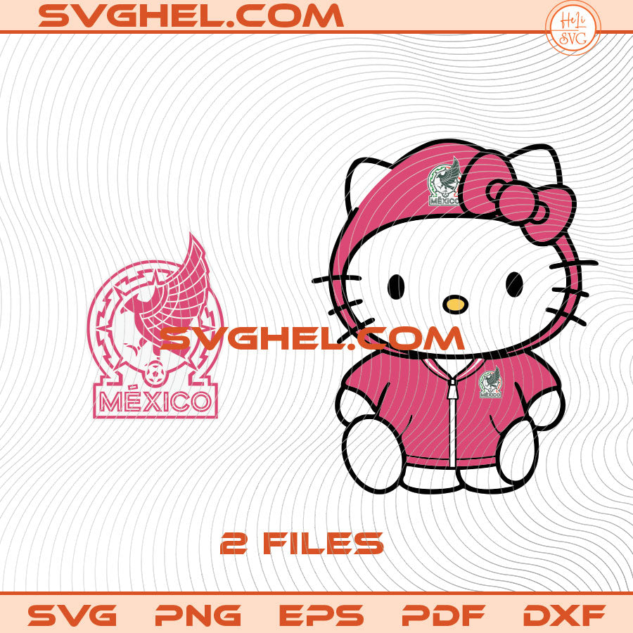 Pink Hello Kitty Mexico World Cup 2026 Svg Kitty Soccer Svg