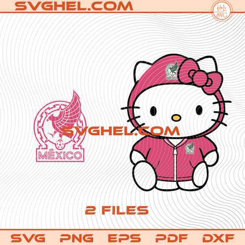 Pink Hello Kitty Mexico World Cup 2026 Svg Kitty Soccer Svg