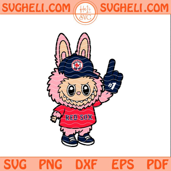 Pink Labubu Boston Red Sox Svg Labubu Red Sox Baseball Svg Png Dxf Eps Files