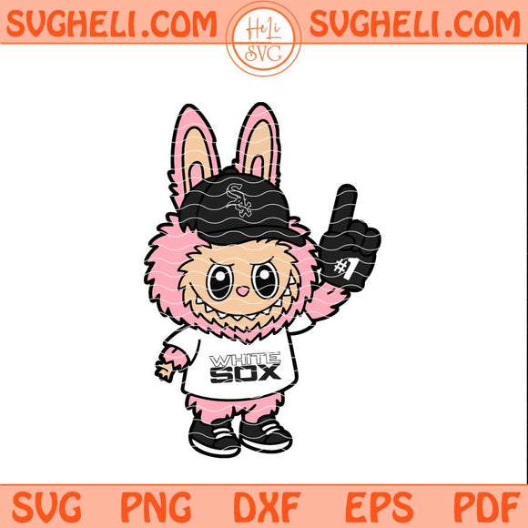 Pink Labubu Chicago White Sox Svg Labubu Baseball Svg Png Dxf Eps Files