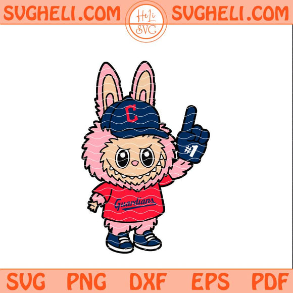 Pink Labubu Cleveland Guardians Svg Labubu Baseball Svg Png Dxf Eps Files