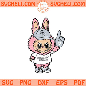 Pink Labubu Colorado Rockies Svg Labubu Rockies Baseball Svg Png Dxf Eps Files