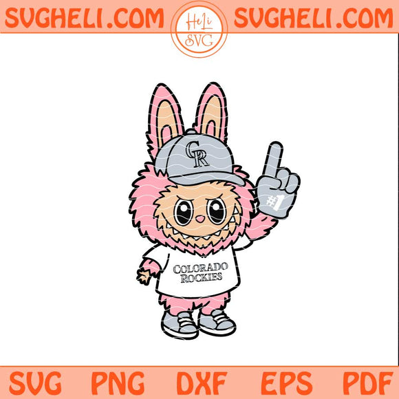 Pink Labubu Colorado Rockies Svg Labubu Rockies Baseball Svg Png Dxf Eps Files