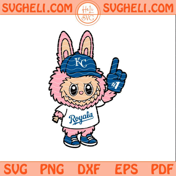 Pink Labubu Kansas City Royals Svg Labubu Royals Baseball Svg Png Dxf Eps Files