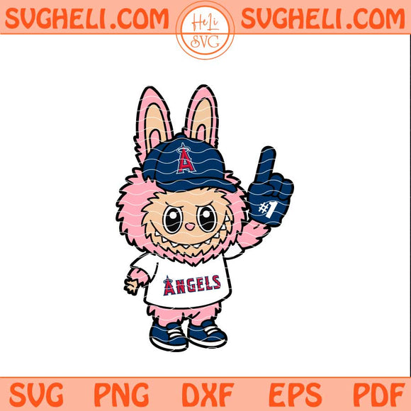 Pink Labubu Los Angeles Angels Svg Labubu Angels Baseball Svg Png Dxf Eps Files