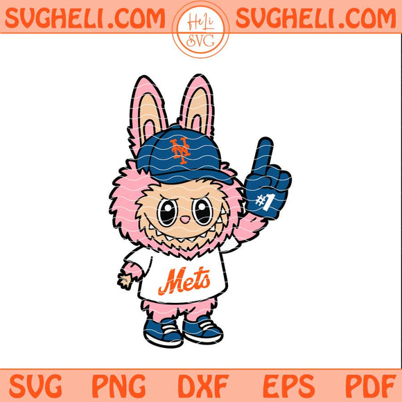 Pink Labubu New York Mets Svg Labubu Mets Baseball Svg Png Dxf Eps Files