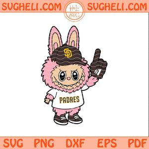 Pink Labubu San Diego Padres Svg Labubu Padres Baseball Svg Png Dxf Eps Files